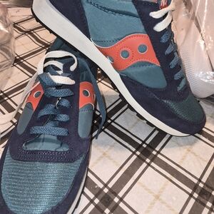 Saucony Blue and Orange Sneakers